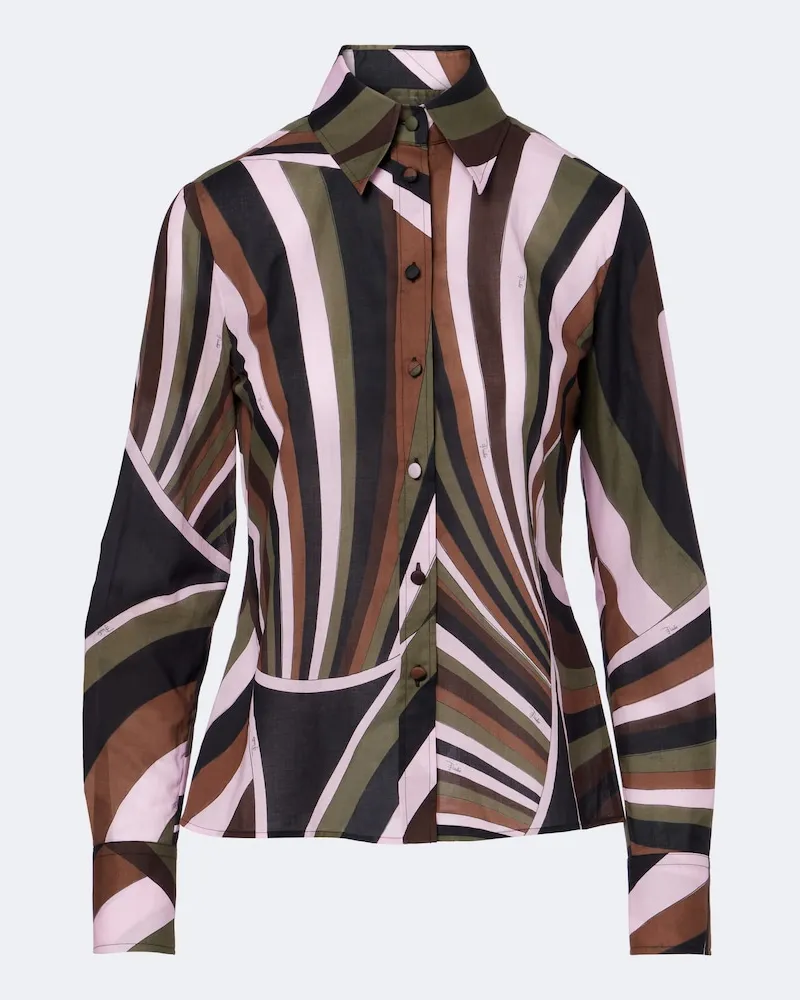 Emilio Pucci Hemd Iride aus Baumwollmusselin Multicolor