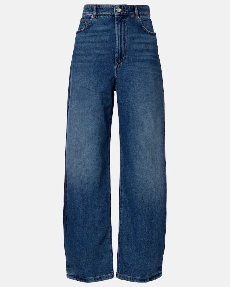SPORTMAX Wide-Leg Jeans Gastone Blau