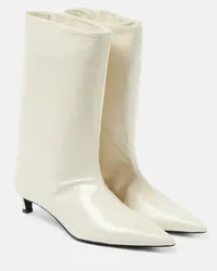 Jil Sander Stiefel aus Leder Weiss