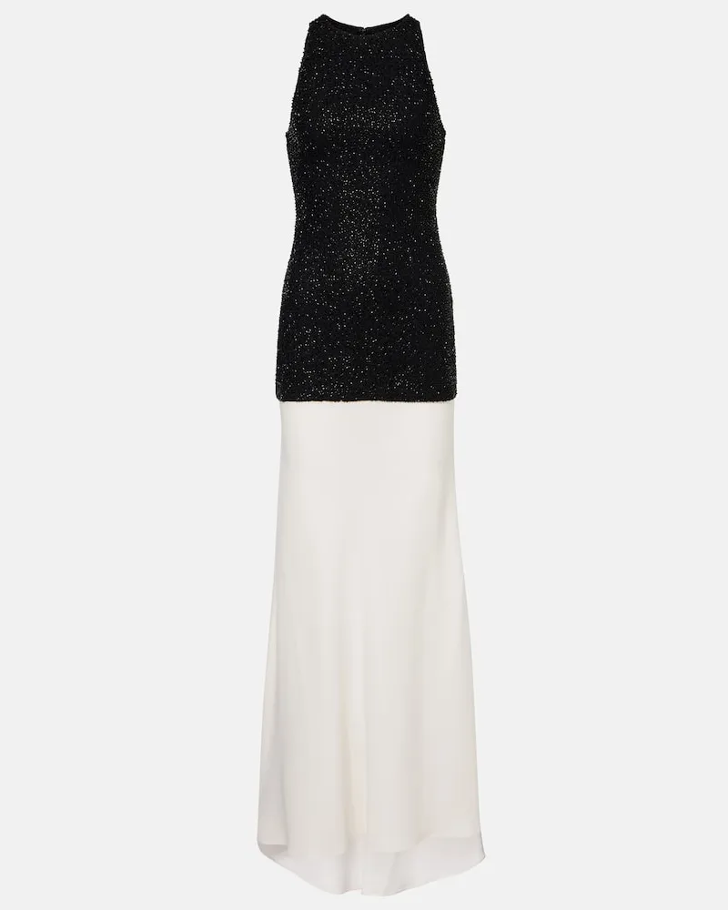 STAUD Verzierte Robe Gabrielle aus Crêpe Multicolor