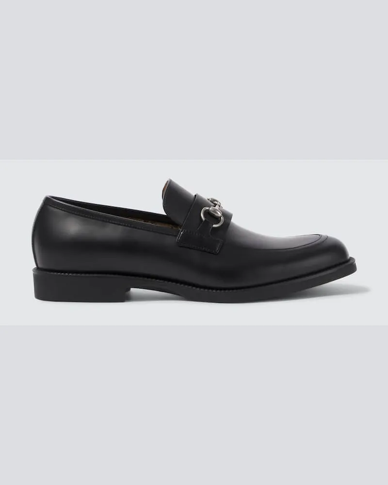 Gucci Loafers Horsebit aus Leder Schwarz