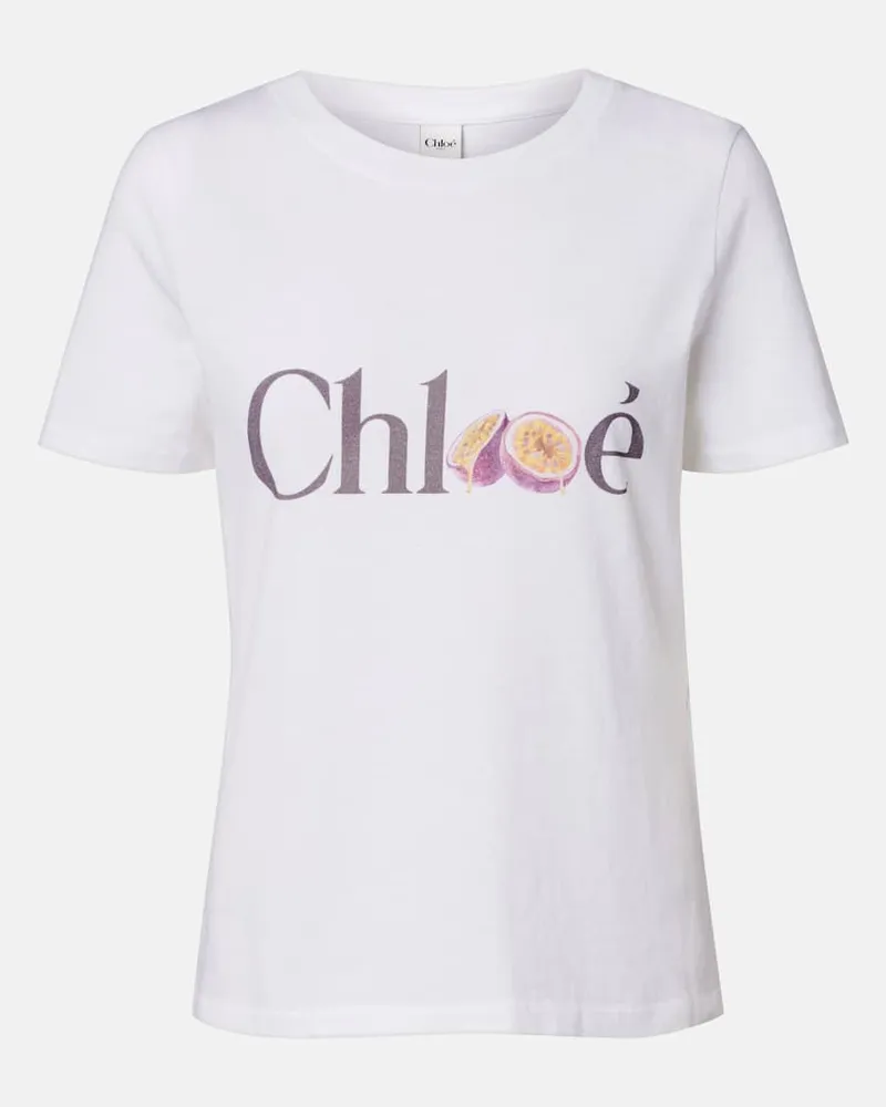 Chloé Chloé T-Shirt aus Baumwoll-Jersey Weiß