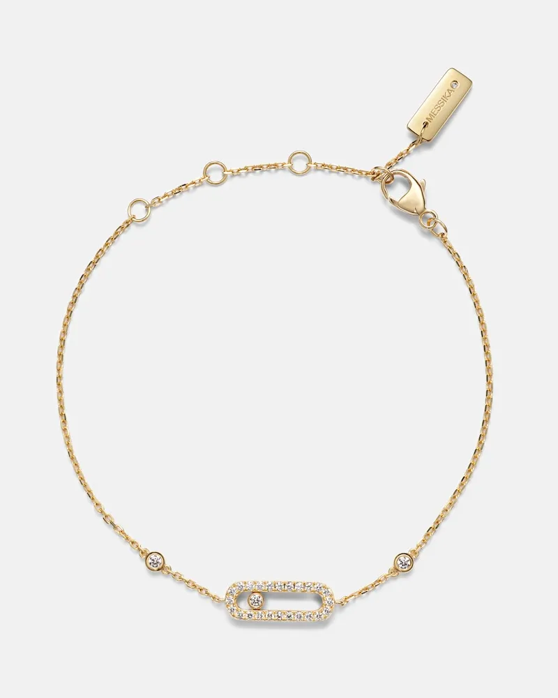 Messika Armband Move Uno aus 18kt Gelbgold mit Diamanten Gold