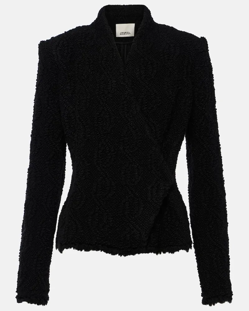 Isabel Marant Jacke Loyana aus einem Wollgemisch Weiß