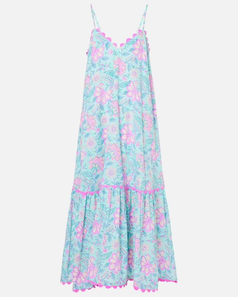 Juliet Dunn Bedrucktes Midikleid aus Baumwolle Multicolor