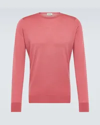 John Smedley Pullover Marcus aus Wolle Grau