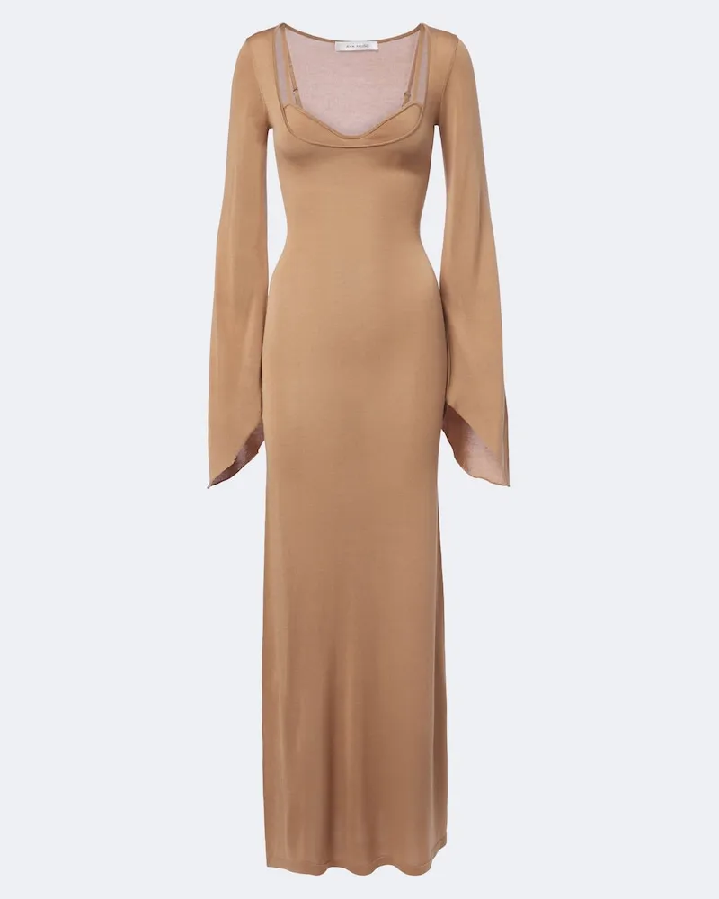 Aya Muse Robe Zair aus Strick Braun