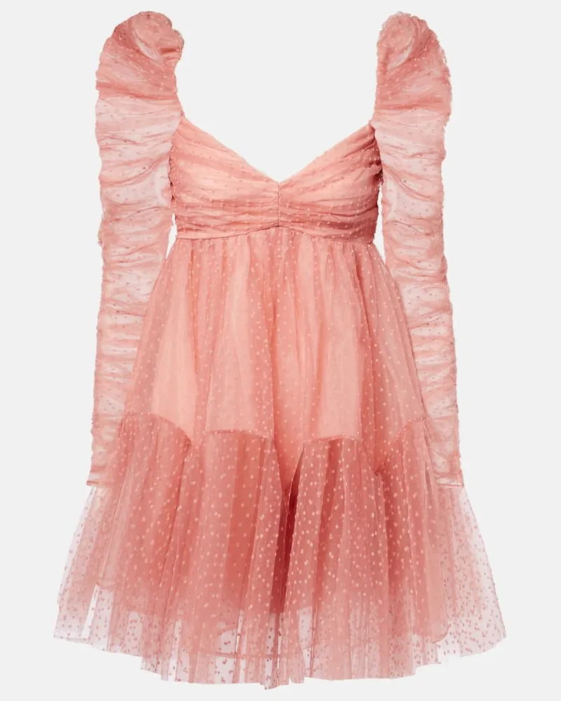 Zimmermann Minikleid aus Tüll Rosa