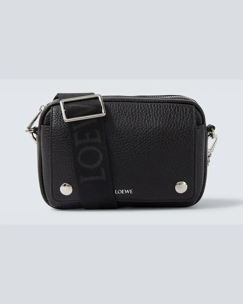 Loewe Crossbody Bag Pebble Small aus Leder Schwarz