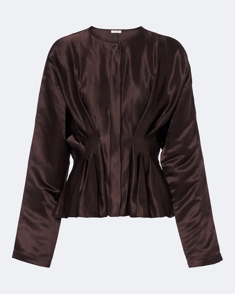 Joseph Bluse Erin aus Leinen und Seide Braun