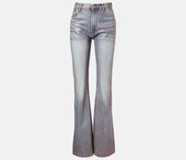 Beschichtete Bootcut Jeans 2025F
