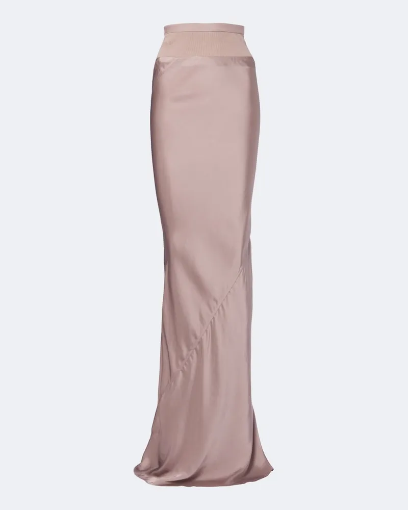 Rick Owens Maxirock Coda aus Satin Rosa