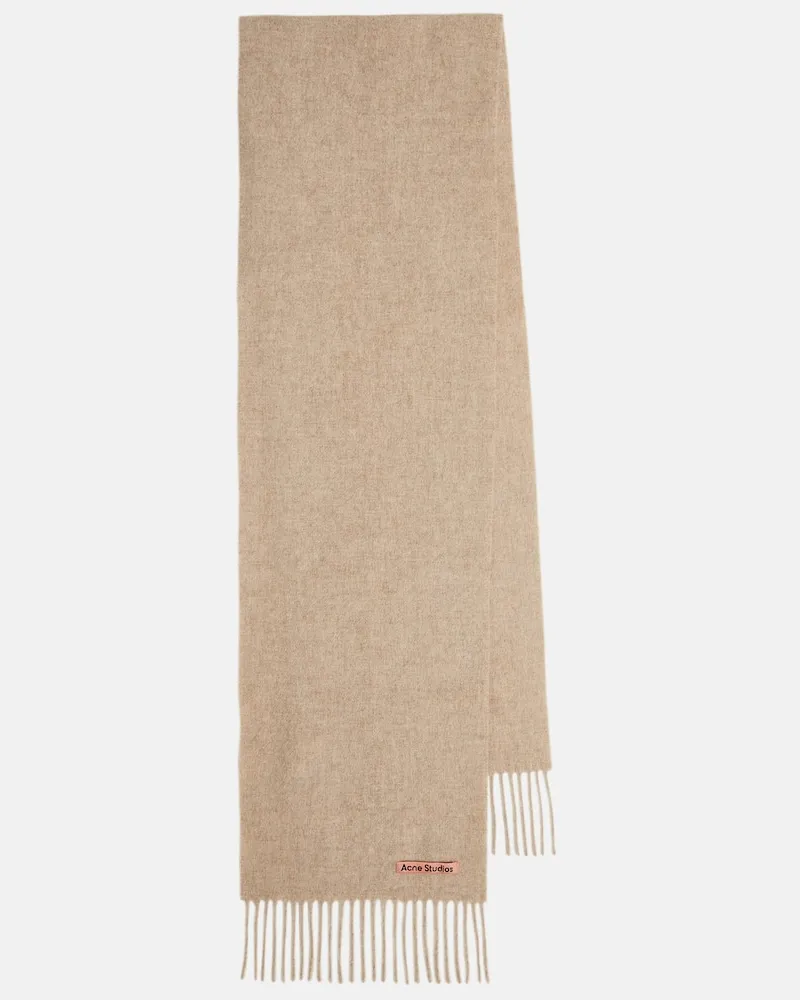 Acne Studios Schal Canada Skinny aus Wolle Beige