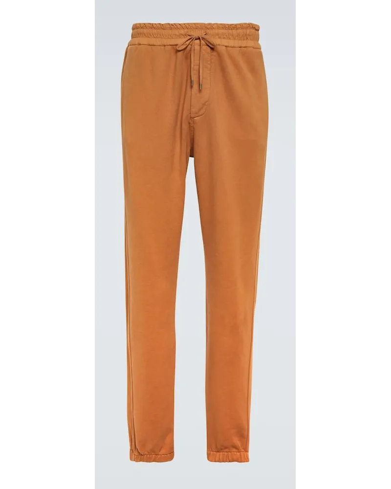 Saint Laurent Jogginghose aus Baumwolle Orange