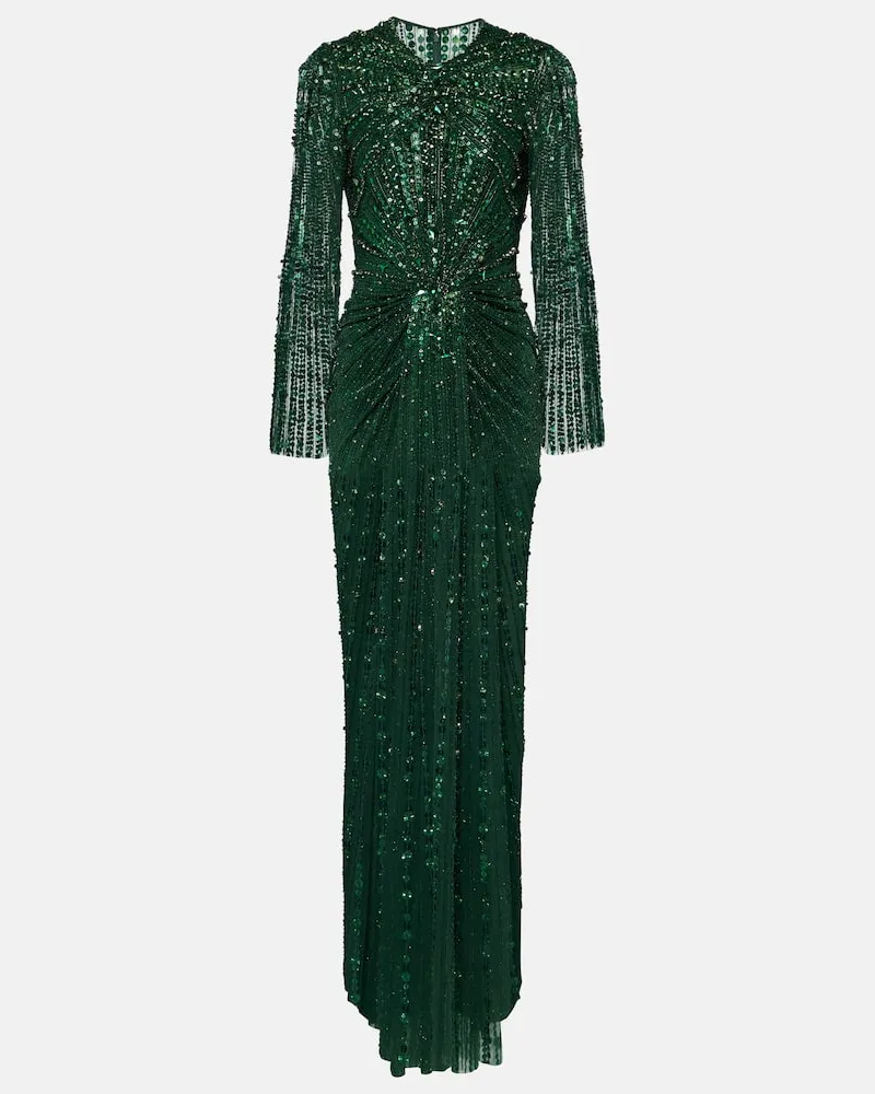 Jenny Packham Robe Anja mit Pailletten Grün