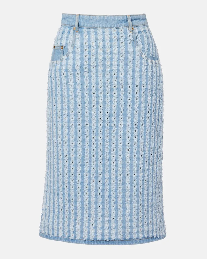 Nina Ricci Bleistiftrock aus Denim Blau