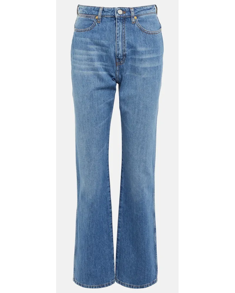 Joseph High-Rise Straight Jeans Fulham Blau