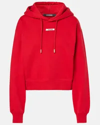 Jacquemus Hoodie Le Hoodie Gros Grain aus Baumwolle Rot