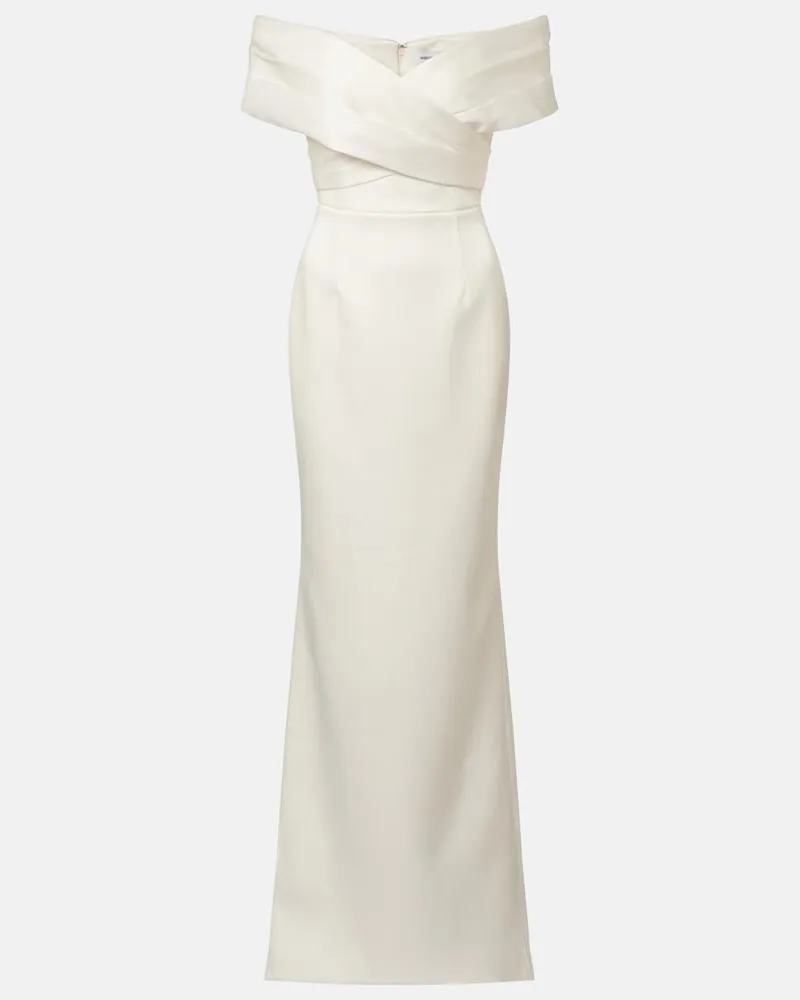 Rebecca Vallance Bridal Robe Blaise aus Satin Weiß