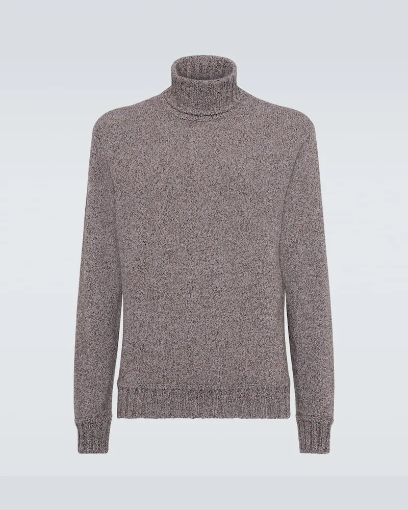 Ermenegildo Zegna Rollkragenpullover aus Kaschmir Braun