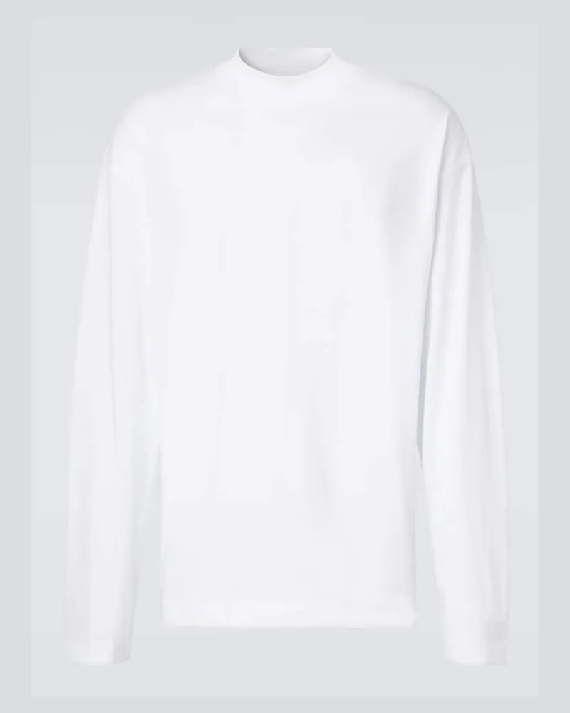 Dries van Noten Longsleeve aus Baumwolle Weiß