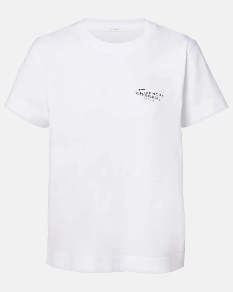 Givenchy T-Shirt aus Baumwoll-Jersey Weiß