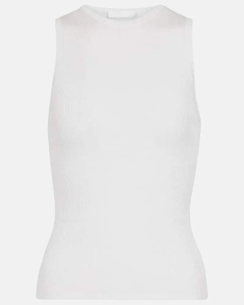 WARDROBE.NYC Top aus Rippstrick Weiß