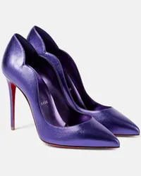 Christian Louboutin Pumps Hot Chick 100 aus Metallic-Leder Lila