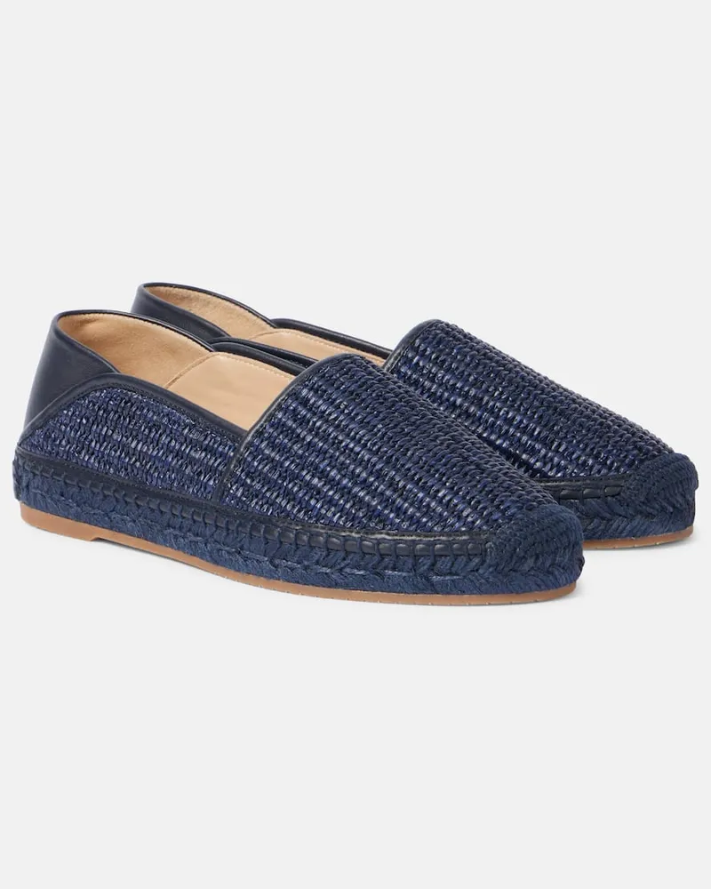 Manolo Blahnik Espadrilles Espadra aus Raffiabast Blau