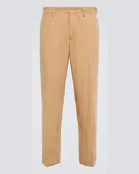 Dries van Noten Hose aus Baumwoll-Gabardine Beige