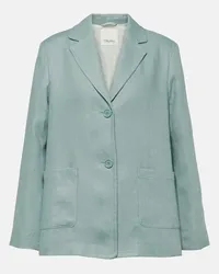 Max Mara Blazer Socrates aus Leinen Blau