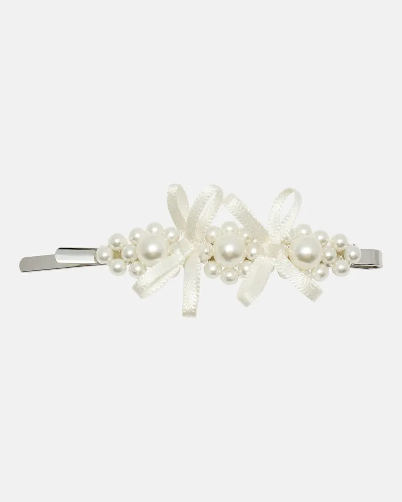 Simone Rocha Haarspange mit Zierperlen Weiã