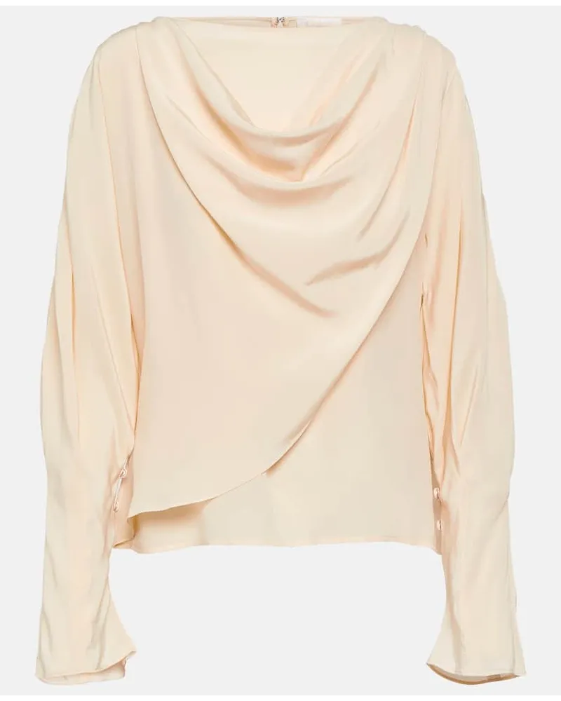 Chloé Chloe Top aus Seide Beige