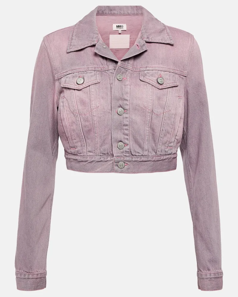 Maison Margiela Cropped-Jeansjacke Rosa