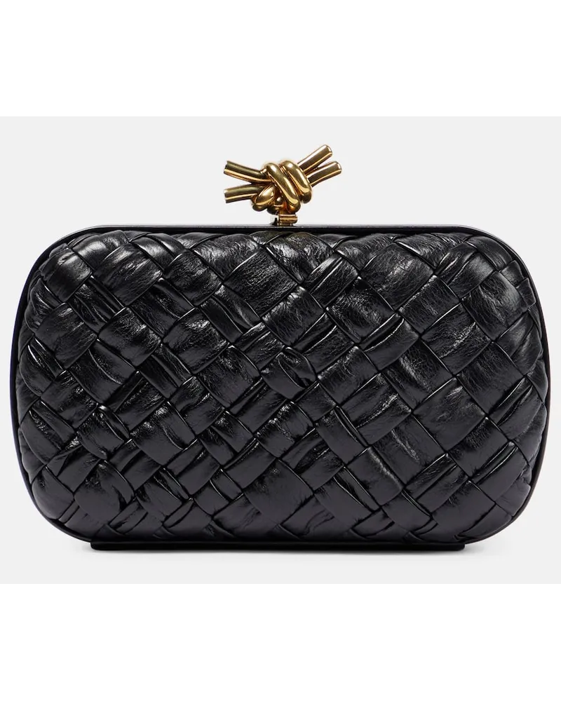 Bottega Veneta Clutch Knot aus Leder Schwarz