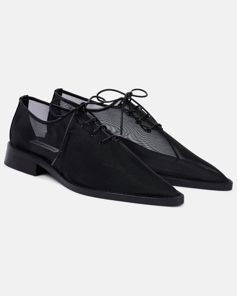 Victoria Beckham Schnürschuhe aus Mesh mit Leder Schwarz