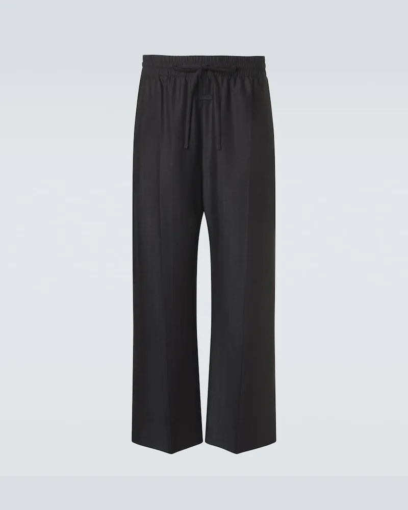 Fear of God Weite Hose aus Schurwolle Grau