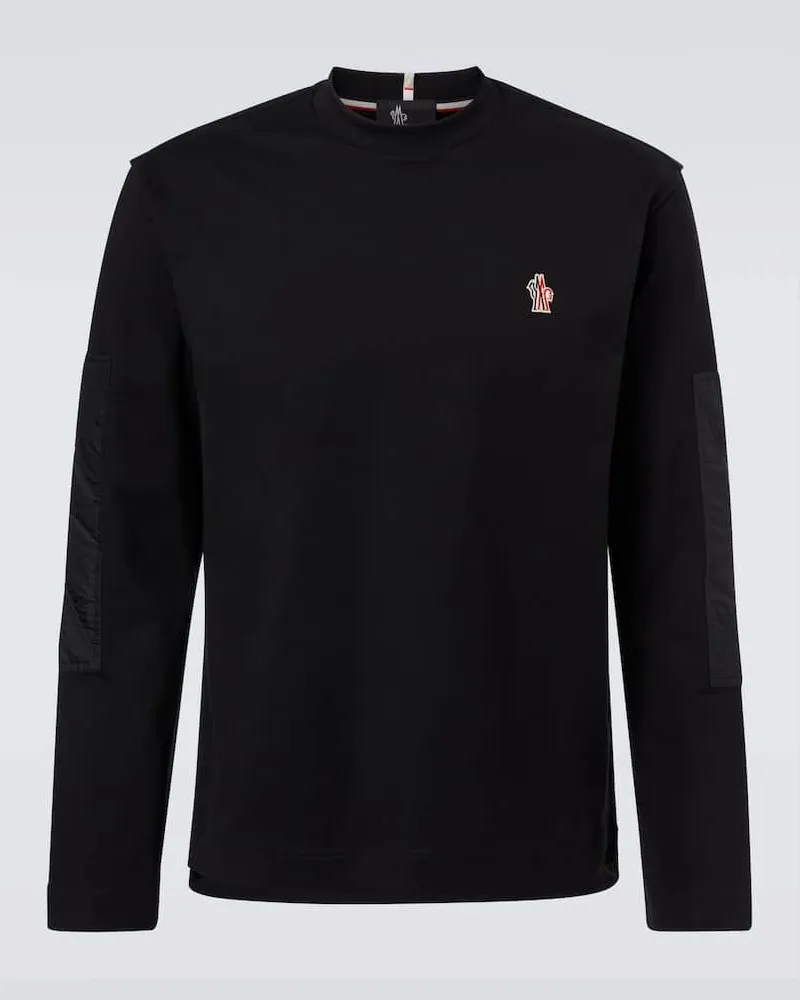 Moncler Longsleeve Après Ski aus Jersey Schwarz
