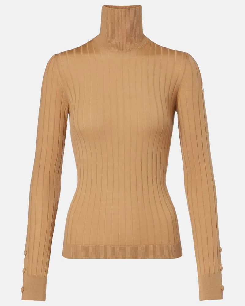 Moncler Pullover aus Wolle und Kaschmir Beige