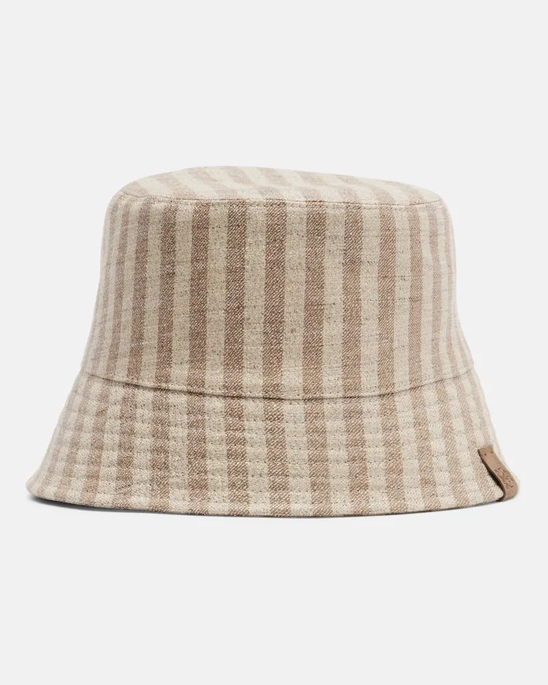 Brunello Cucinelli Hut aus Canvas Beige