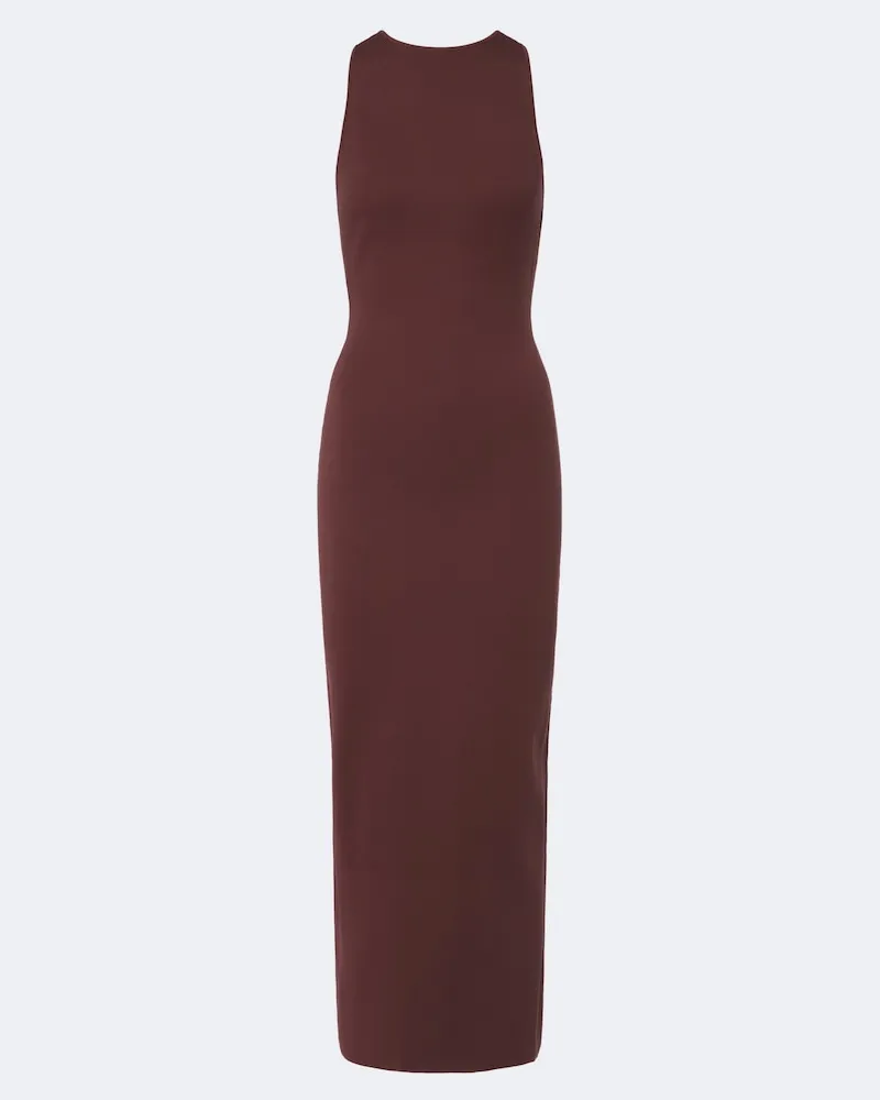 SIR Verziertes Maxikleid Saba aus Strick Braun