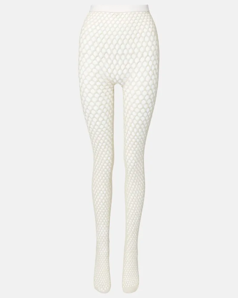 WARDROBE.NYC Strumpfhose RHW Web aus einem Wollgemisch Weiß