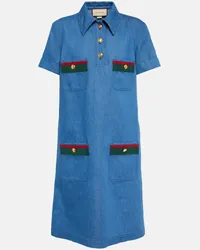 Gucci Minikleid aus Denim Blau