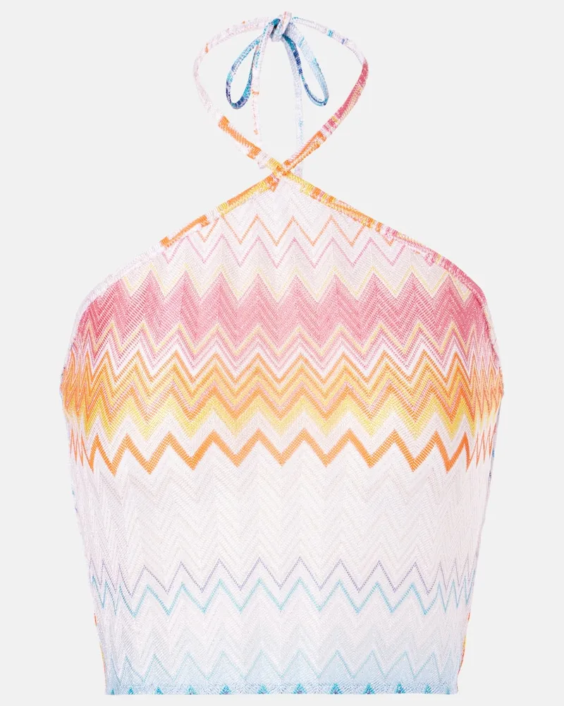 Missoni Top aus Häkelstrick Multicolor