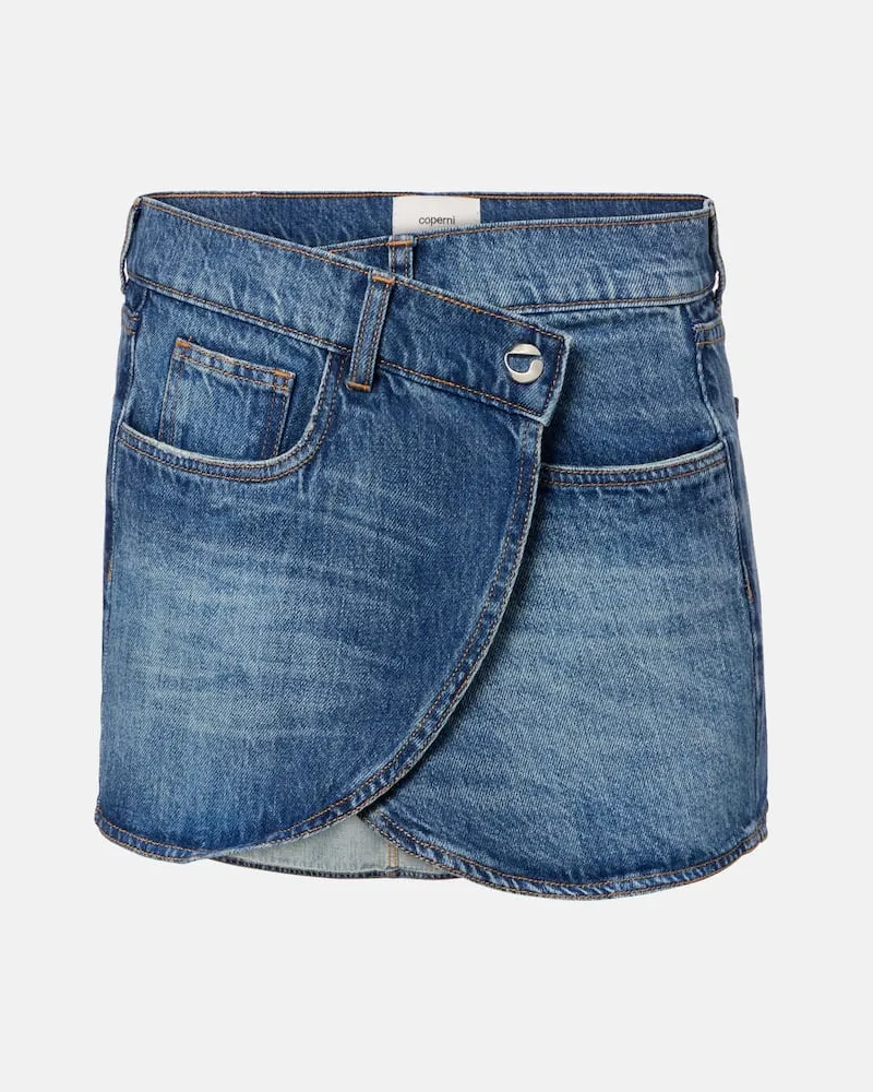 COPERNI Wickelrock aus Denim Blau