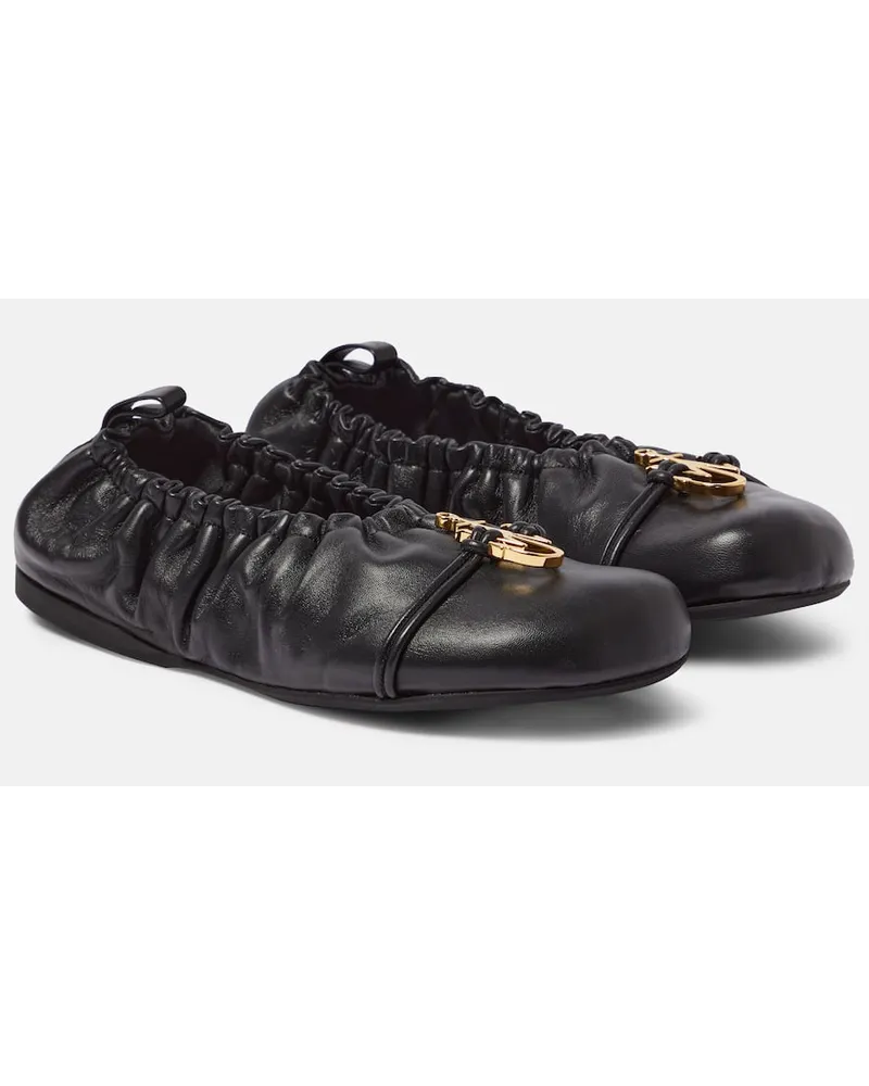 J.W.Anderson Ballerinas Anchor aus Leder Schwarz