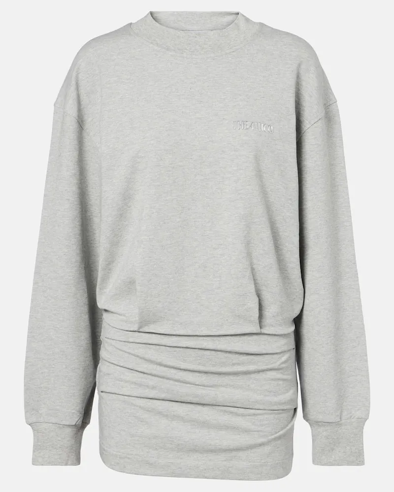 ATTICO Sweatshirt-Kleid aus Jersey Grau