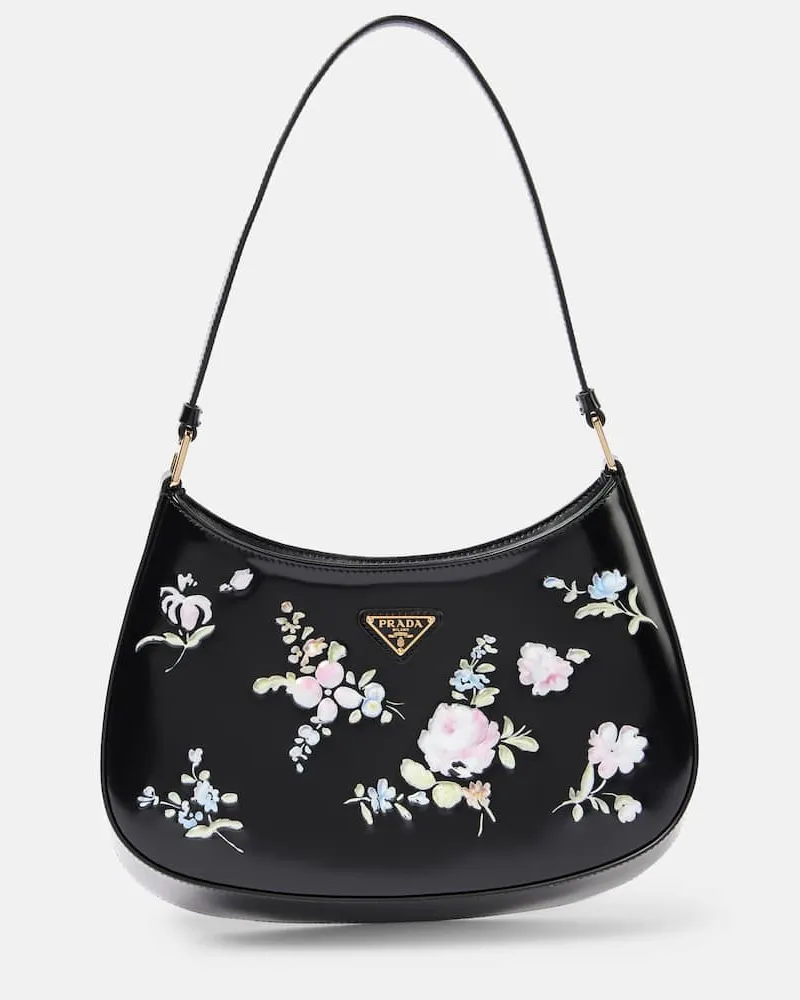 Prada Schultertasche Prada Cleo aus Leder Schwarz