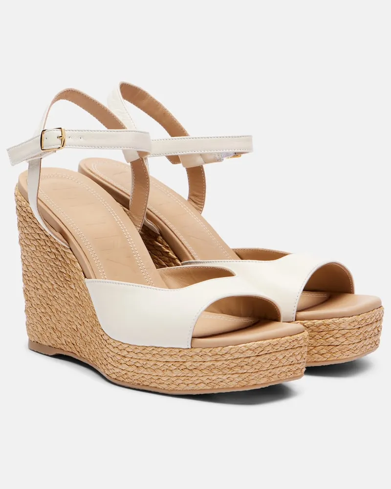 SOULIERS MARTINEZ Wedge-Sandalen Summer aus Leder Weiß