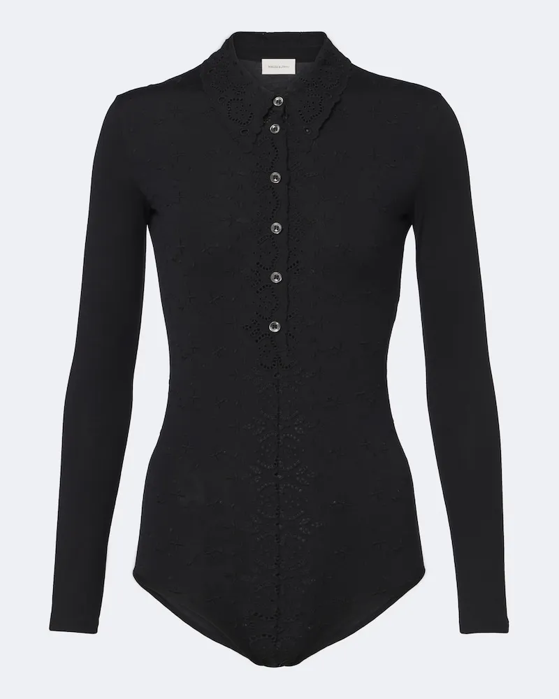 Magda Butrym Body aus Jersey Schwarz